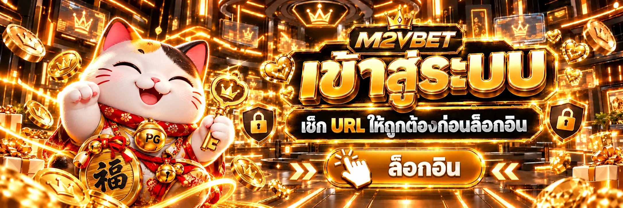 ทางเข้า M2VBET และคำเตือนตรวจ URL ก่อนล็อกอิน