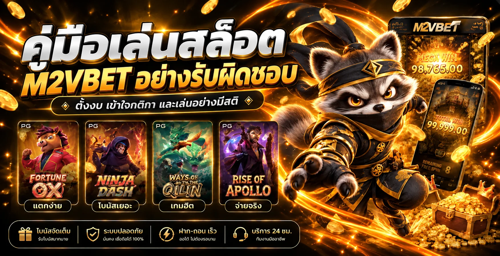 M2VBET คู่มือเล่นสล็อตอย่างรับผิดชอบสำหรับมือใหม่